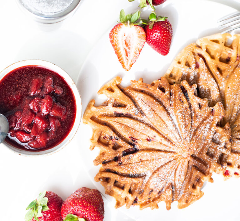 Read more about the article Strawberry Waffles with Strawberry Sauce